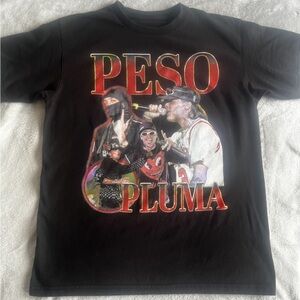 Peso Pluma concert black graphic T-Shirt with colorful print